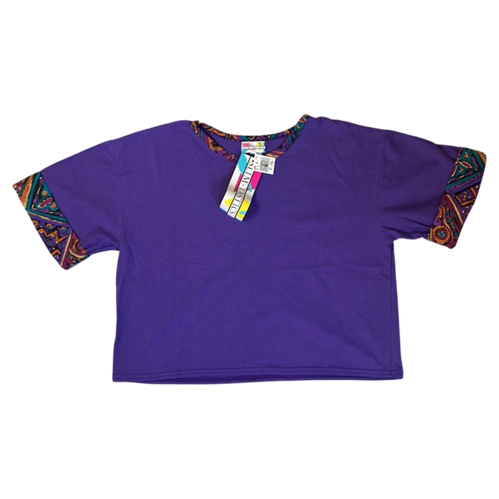 Vintage 90s cropped Purple top